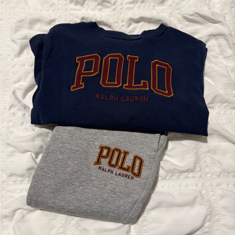 Polo by Ralph Lauren Kids Matching Set - Navy and Gray